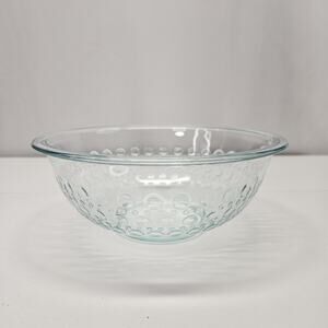 Pyrex 325 Polka Dots Test Bubbles Circles Clear Mixing Bowl Vintage Kitchen
